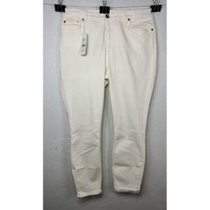 Vineyard Vines Jamie High Rise Skinny Jeans In‎ Ecru/Ivory Womens Size 34